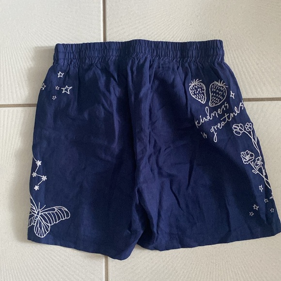 Johnny Was SOVANNA Linen Shorts Navy / White Embroidered small NWT - Picture 13 of 14